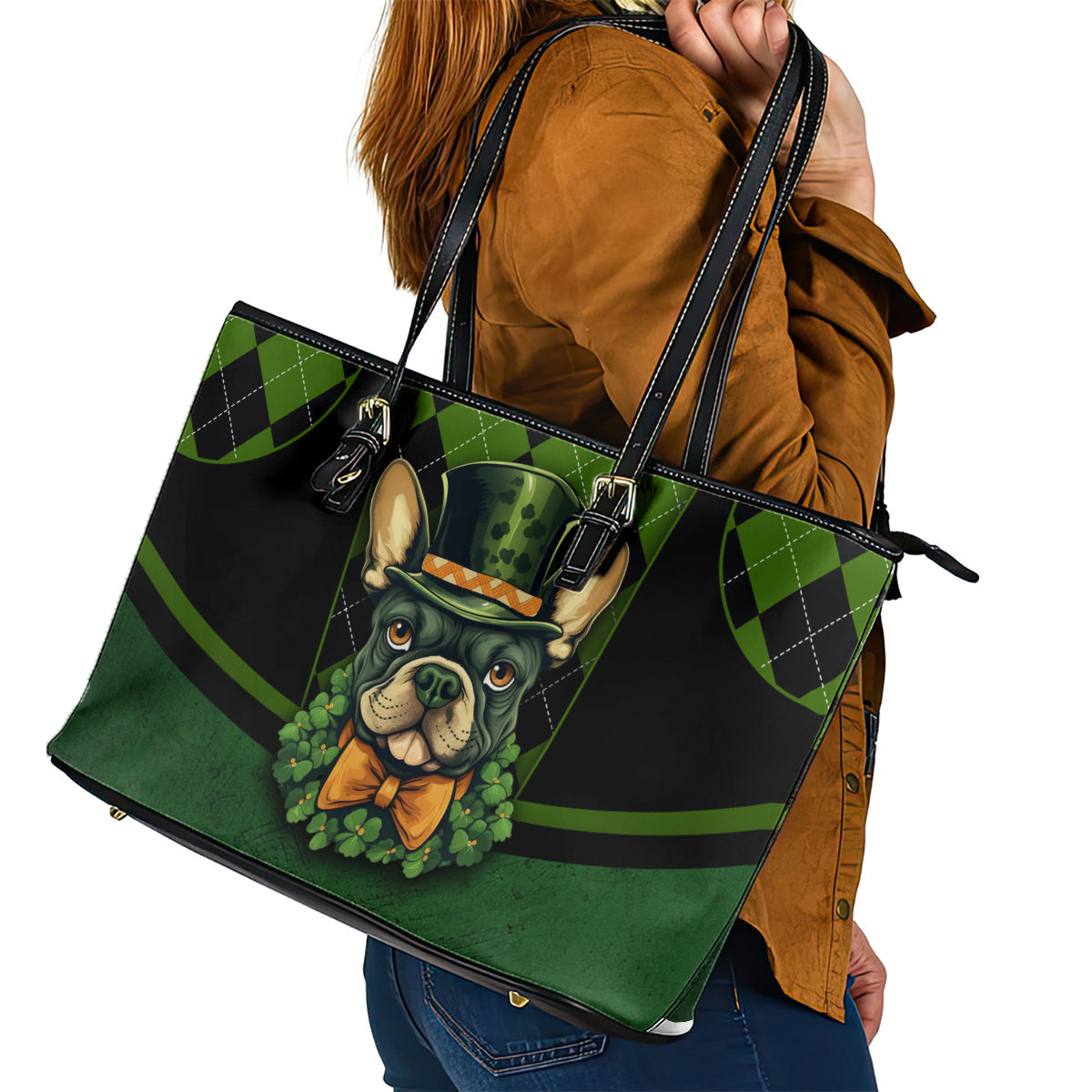 In My Veins Flows The Blood Of Irish Rebels Leather Tote Bag TS04