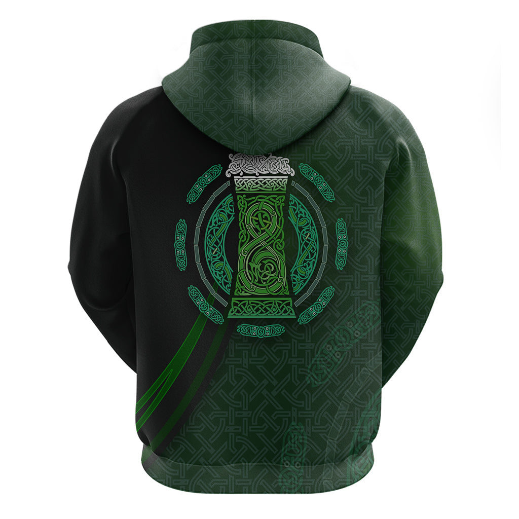 Beer Cup Pattern And Celtic Circle Green Hoodie TS04