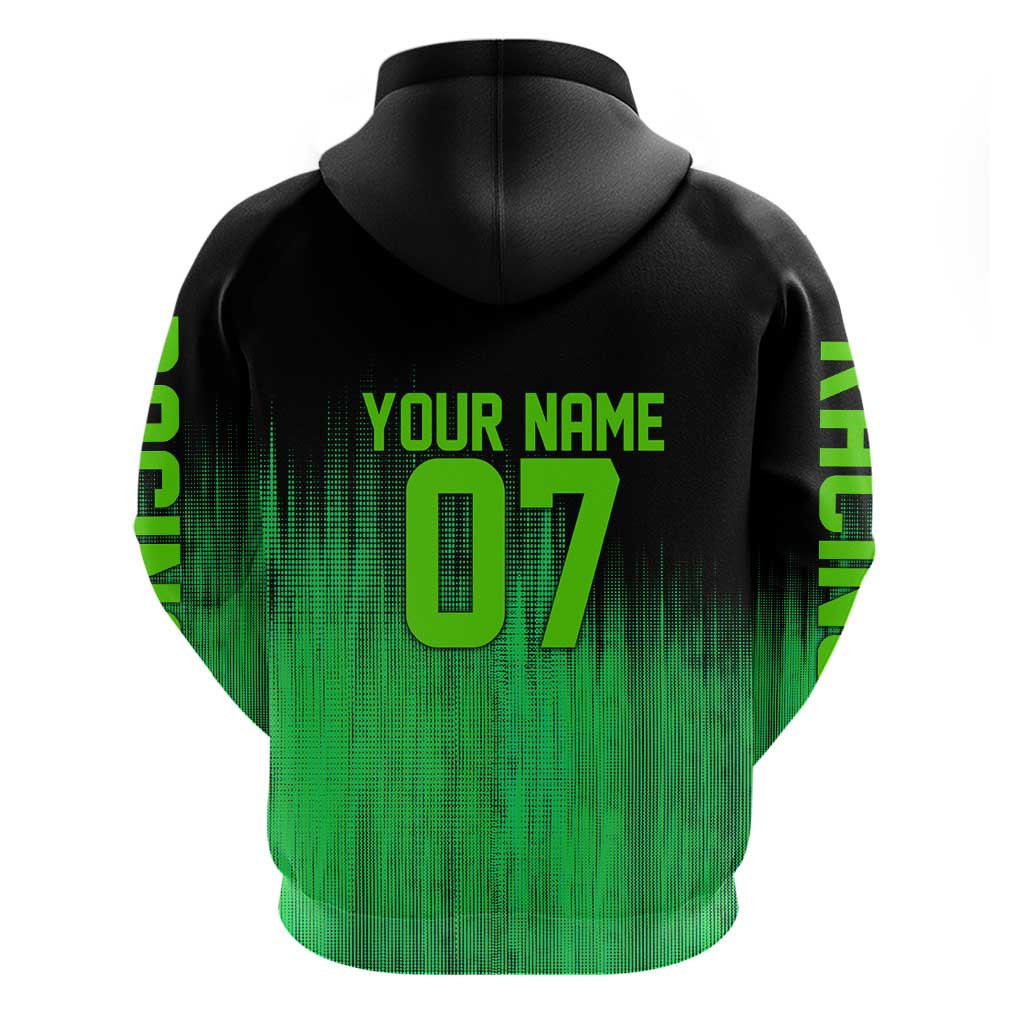 Green Dirt Bike Rider Hoodie Forget Toys I Just Wanna Ride Quote and Custom Racing Name Design TS04