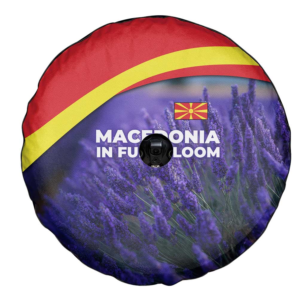 Macedonia Spare Tire Cover with Lavender Field and Bloom Curve Design TS04