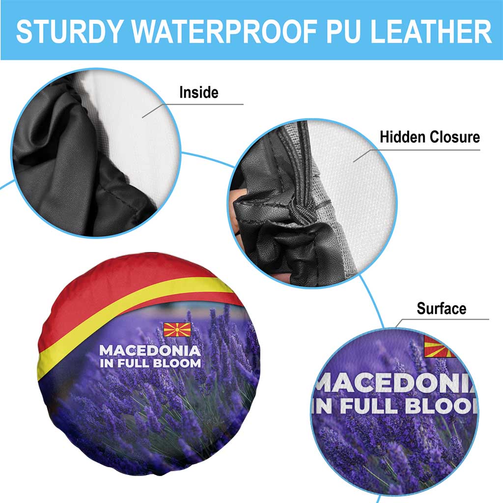 Macedonia Spare Tire Cover with Lavender Field and Bloom Curve Design TS04