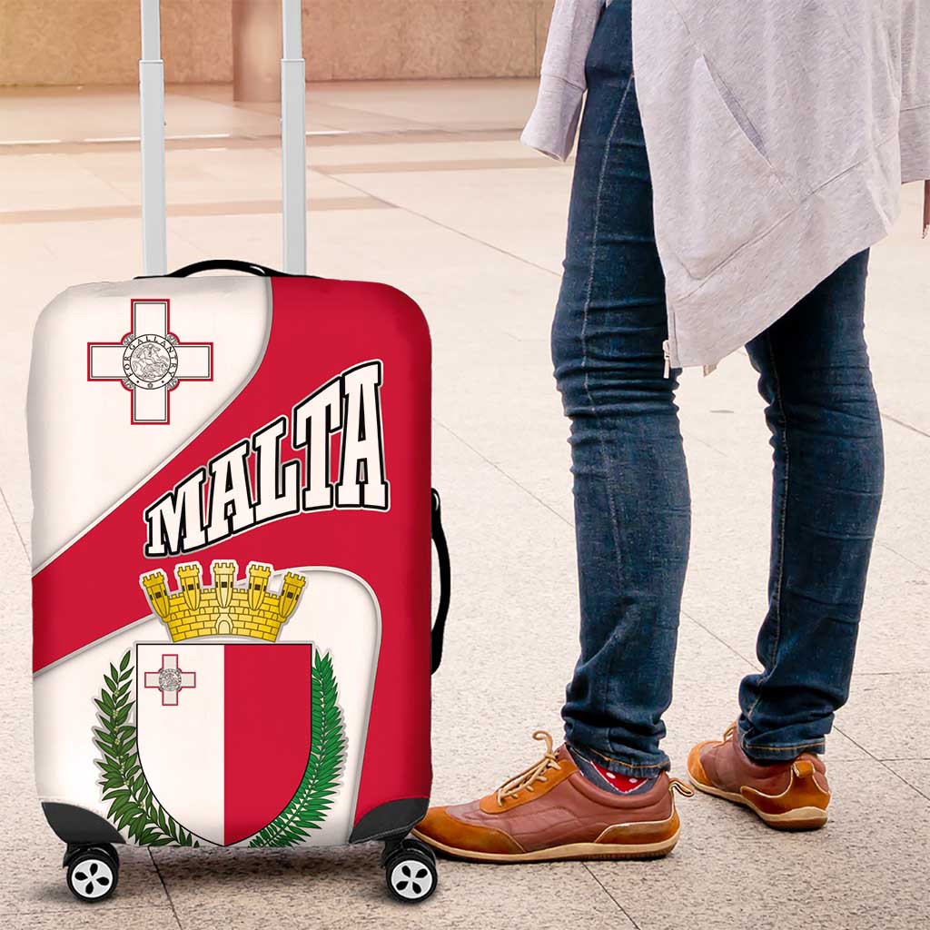Malta Luggage Cover with Coat of Arms and Island Map Design TS04