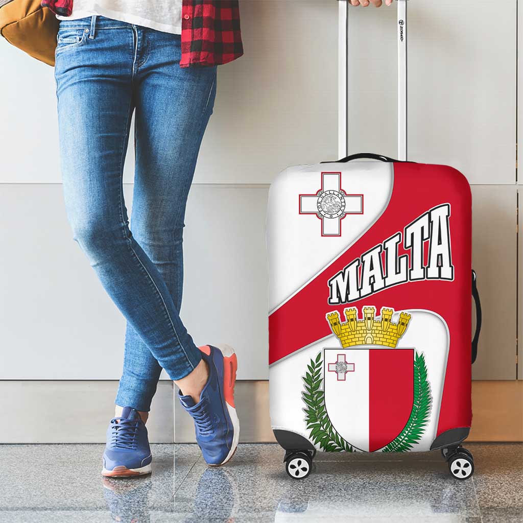 Malta Luggage Cover with Coat of Arms and Island Map Design TS04