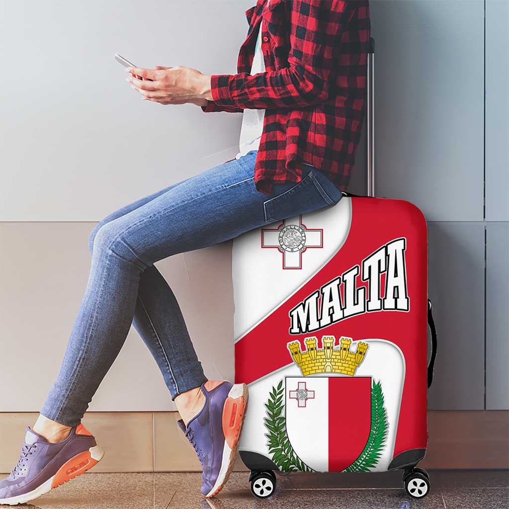 Malta Luggage Cover with Coat of Arms and Island Map Design TS04