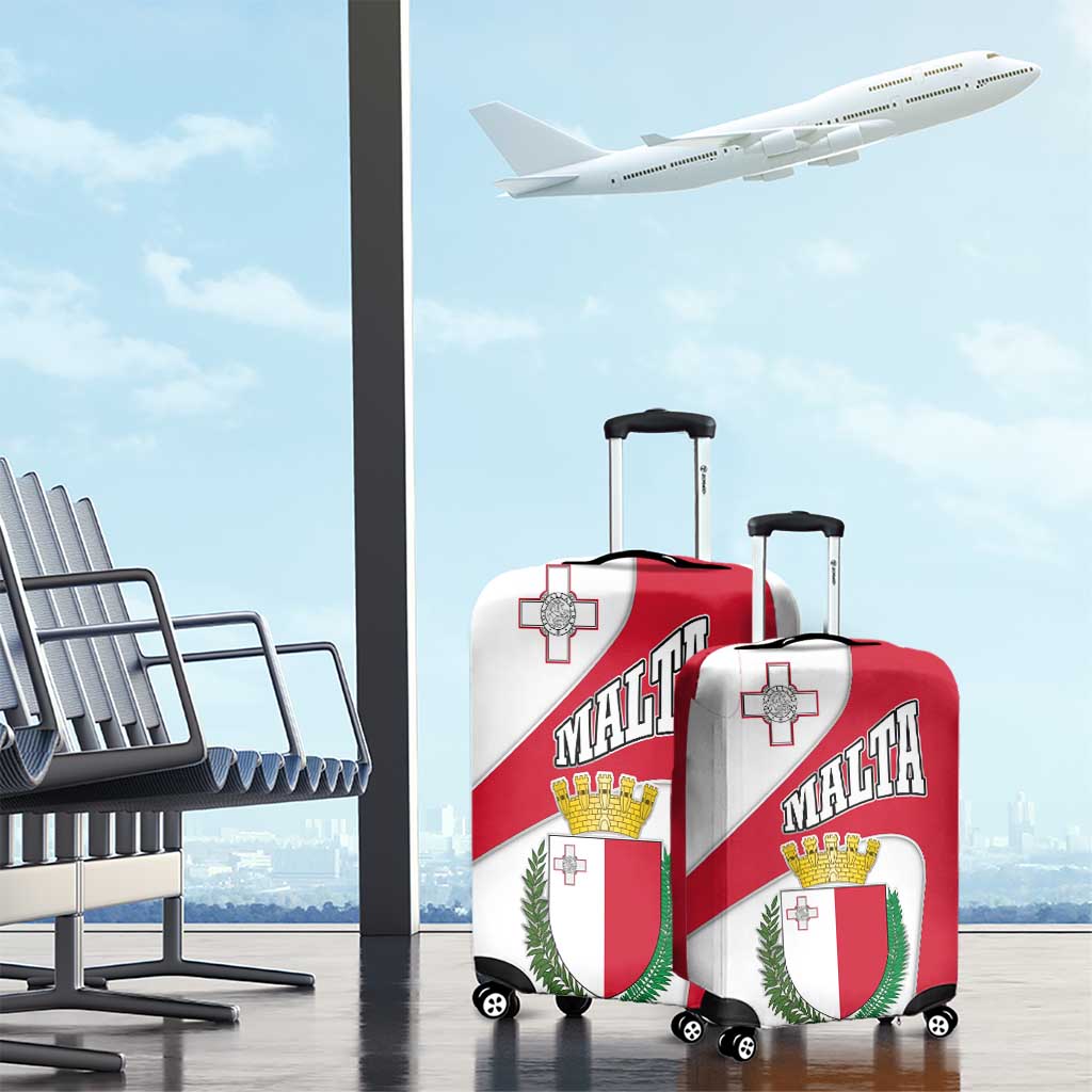 Malta Luggage Cover with Coat of Arms and Island Map Design TS04