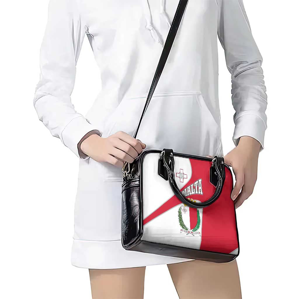 Malta Shoulder Handbag with Coat of Arms and Island Map Design TS04
