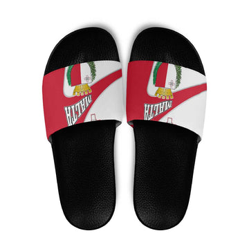 Malta Slide Sandals with Coat of Arms and Island Map Design TS04