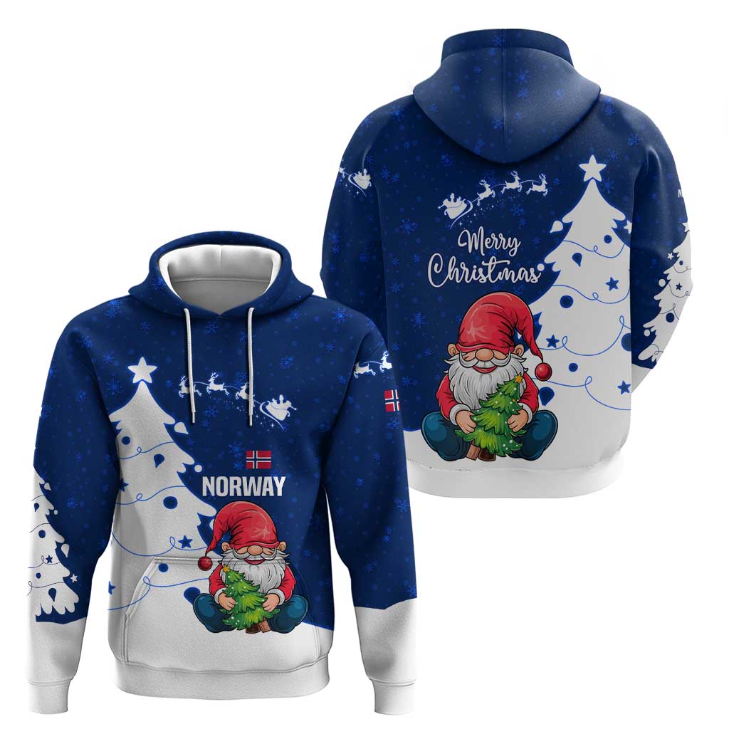 Norway Christmas Hoodie with Nordic Gnome Santa White Tree and Snowflake TS04