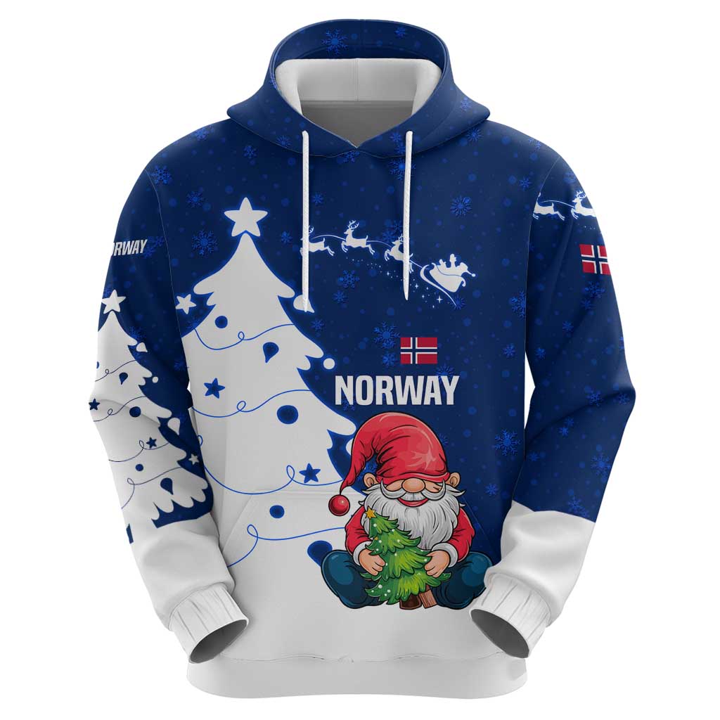 Norway Christmas Hoodie with Nordic Gnome Santa White Tree and Snowflake TS04