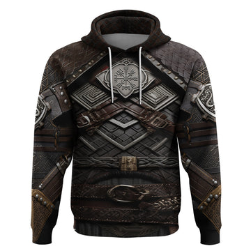 Viking Warrior Armor Hoodie Fenrir Wolf Symbol TS04