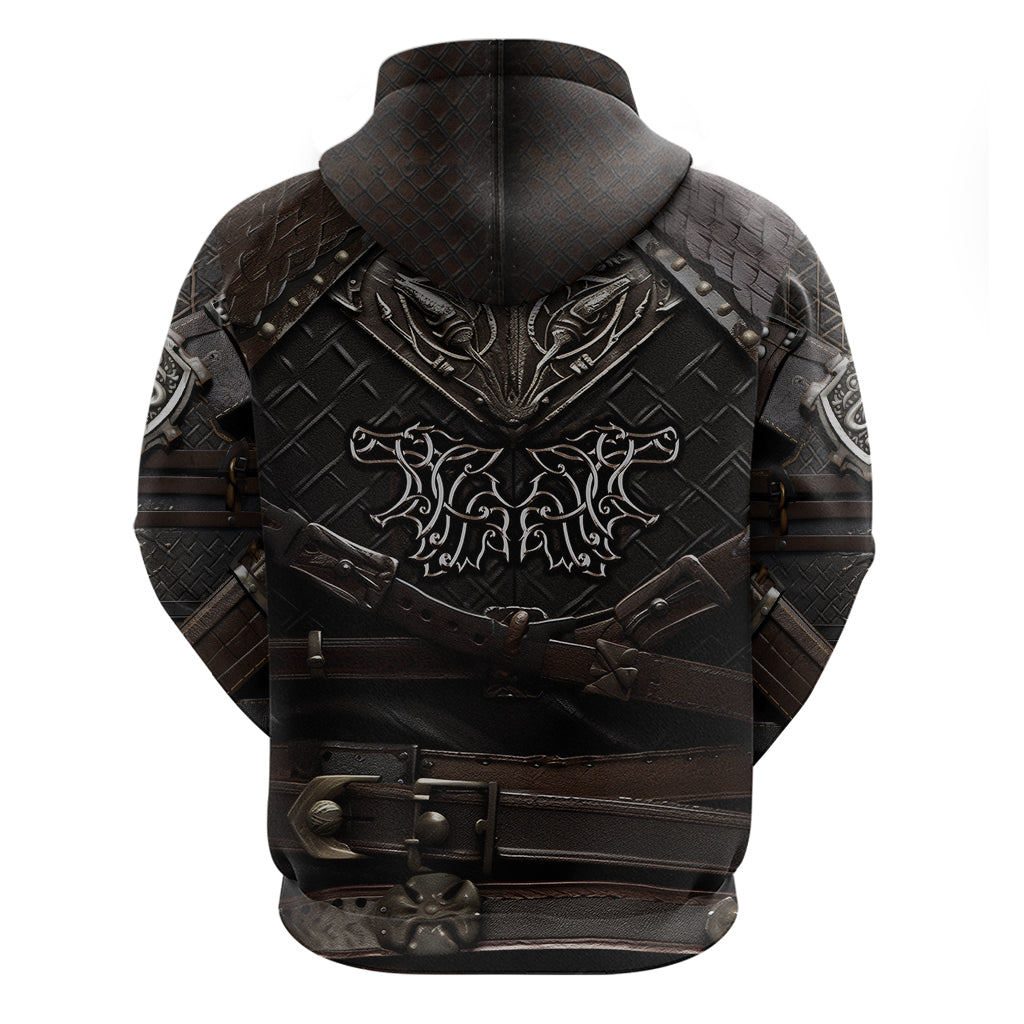 Viking Warrior Armor Hoodie Fenrir Wolf Symbol TS04