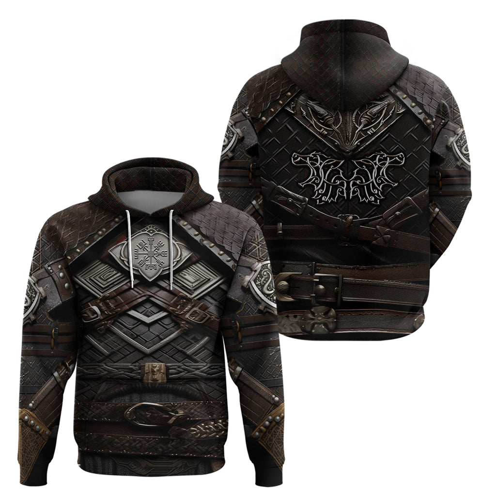 Viking Warrior Armor Hoodie Fenrir Wolf Symbol TS04