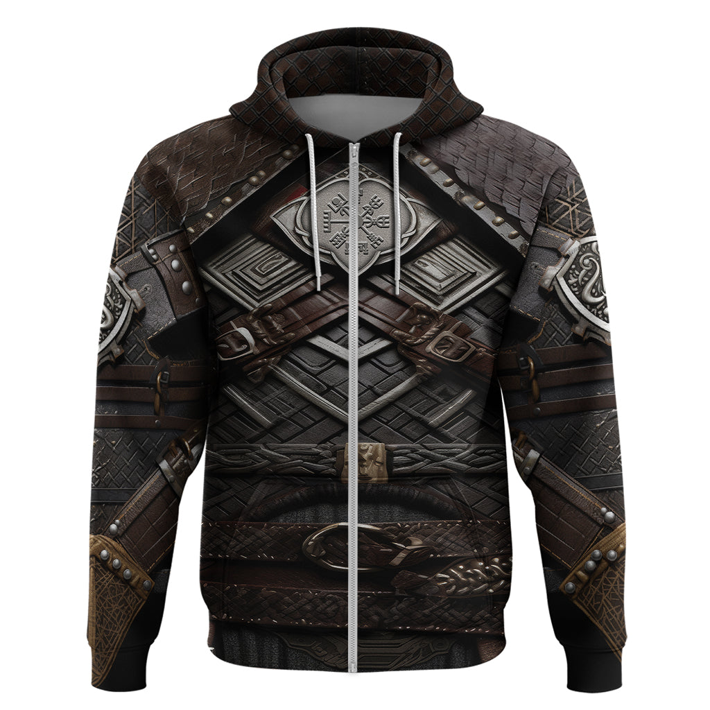 Viking Warrior Armor Hoodie Fenrir Wolf Symbol TS04