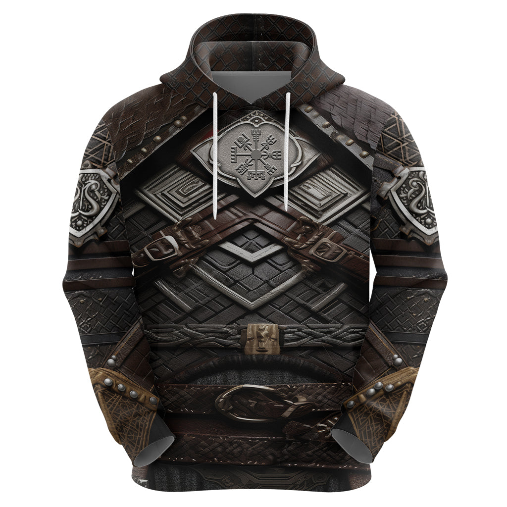 Viking Warrior Armor Hoodie Fenrir Wolf Symbol TS04