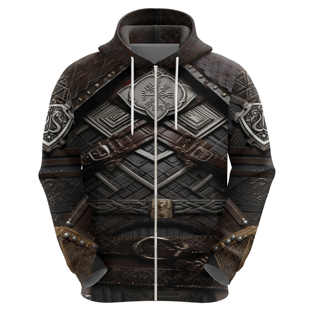 Viking Warrior Armor Hoodie Fenrir Wolf Symbol TS04