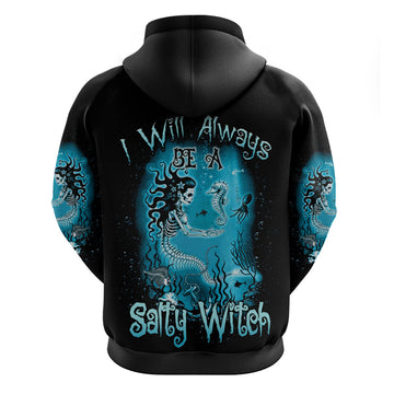 Salty Witch Mermaid Halloween Hoodie TS04