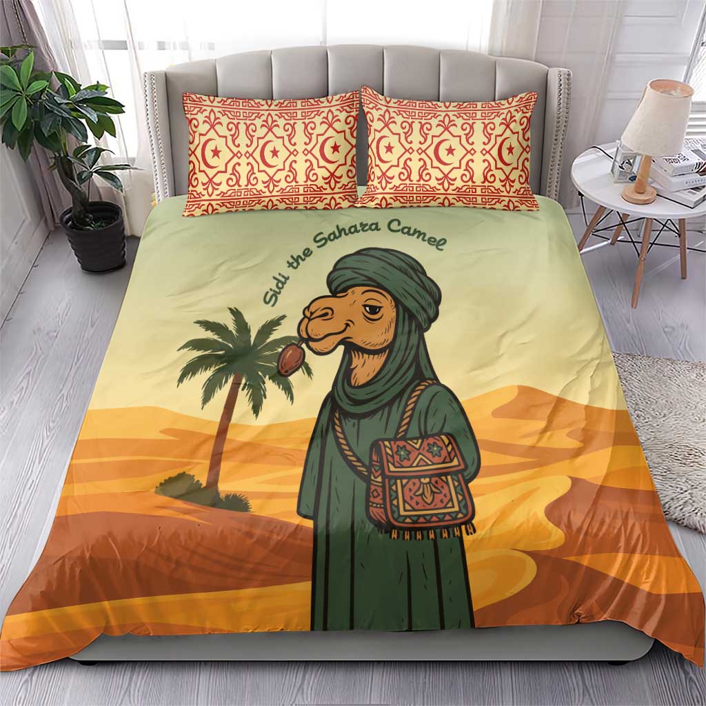 Mauritania Bedding Set - Sidi the Sahara Camel Cartoon and Desert Caravan Design TS04