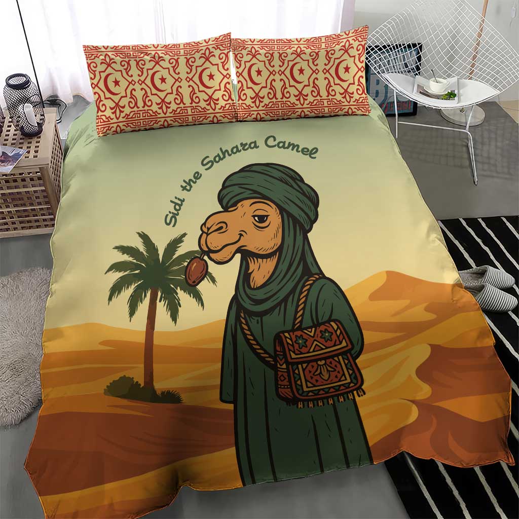 Mauritania Bedding Set - Sidi the Sahara Camel Cartoon and Desert Caravan Design TS04