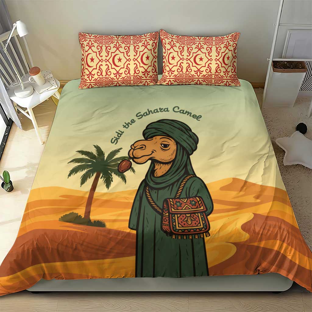 Mauritania Bedding Set - Sidi the Sahara Camel Cartoon and Desert Caravan Design TS04