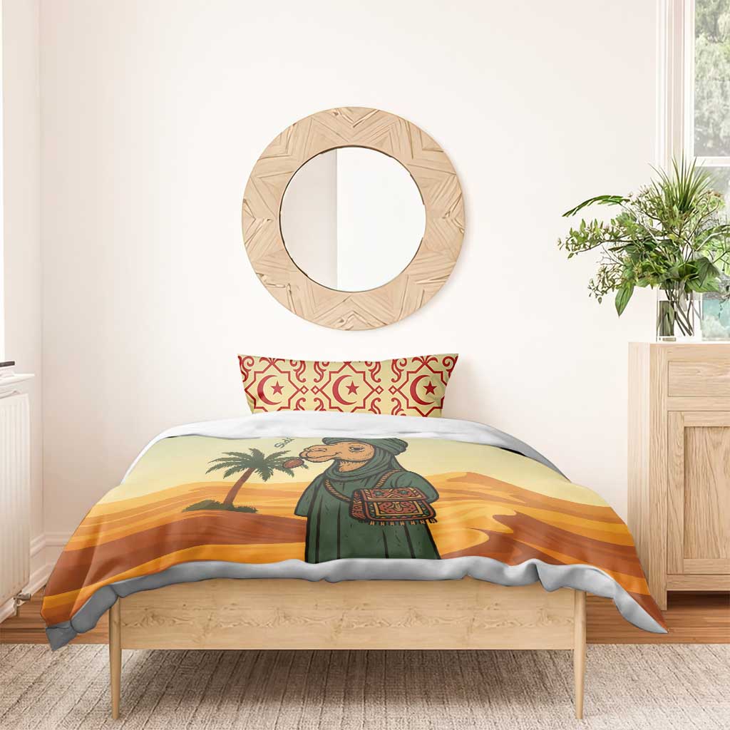 Mauritania Bedding Set - Sidi the Sahara Camel Cartoon and Desert Caravan Design TS04