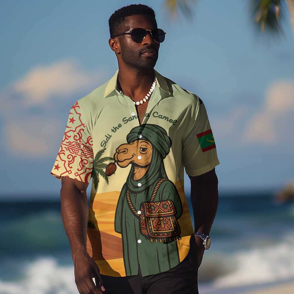 Mauritania Hawaiian Shirt - Sidi the Sahara Camel Cartoon and Desert Caravan Design TS04