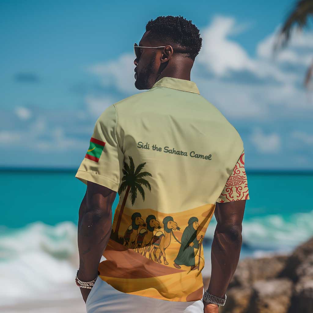 Mauritania Hawaiian Shirt - Sidi the Sahara Camel Cartoon and Desert Caravan Design TS04