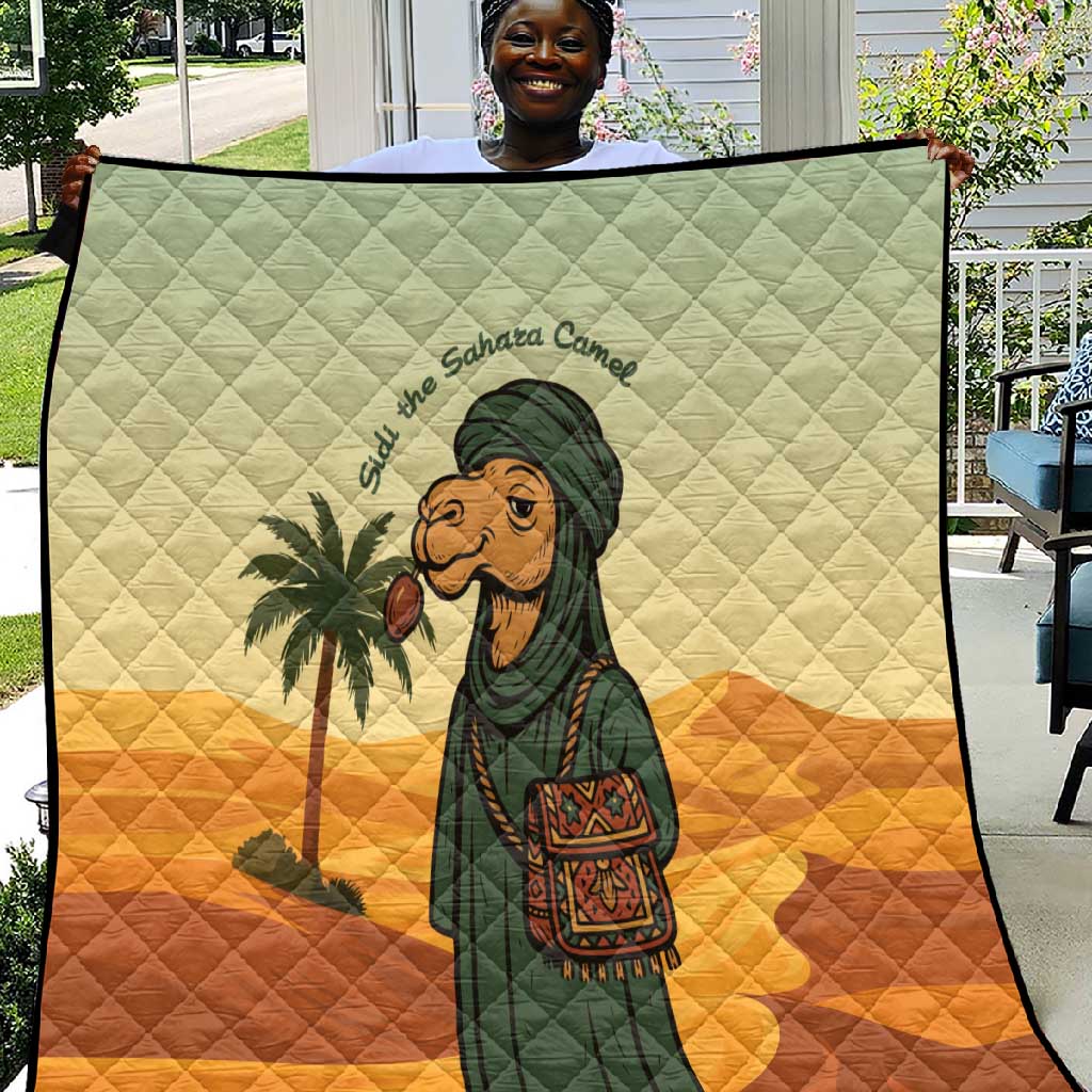 Mauritania Quilt - Sidi the Sahara Camel Cartoon and Desert Caravan Design TS04