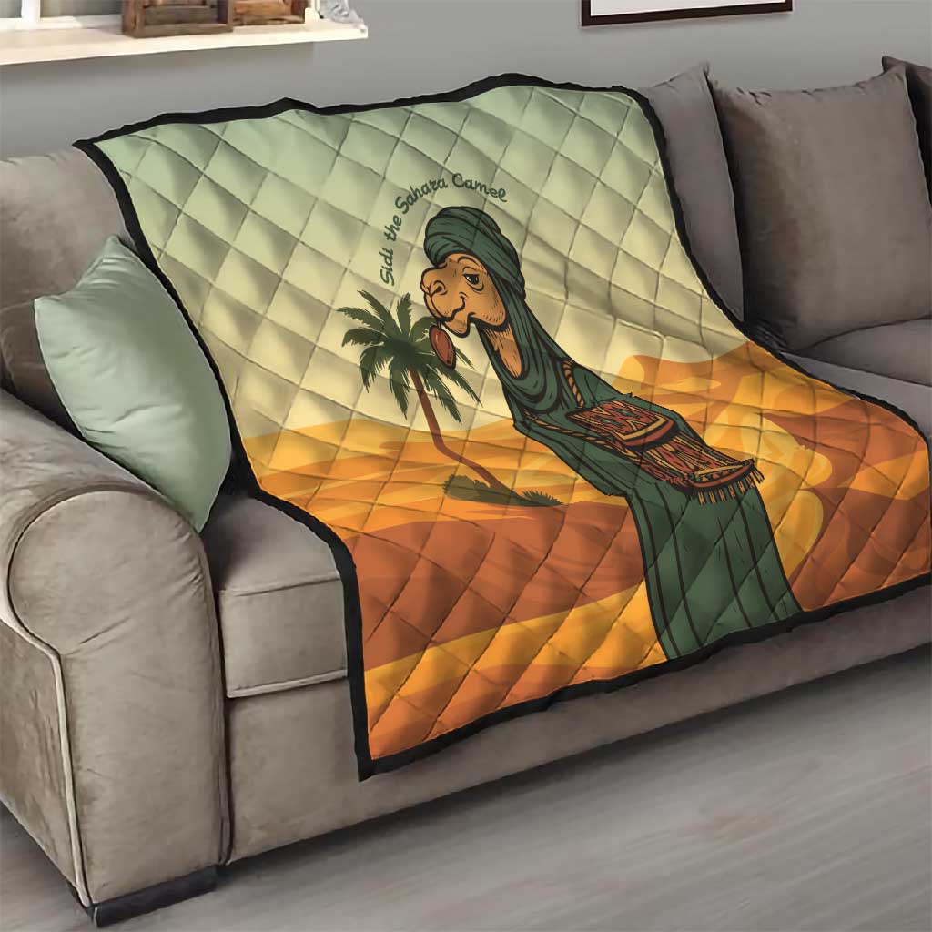 Mauritania Quilt - Sidi the Sahara Camel Cartoon and Desert Caravan Design TS04