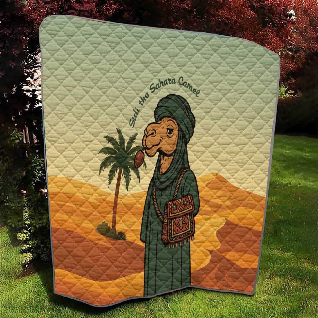 Mauritania Quilt - Sidi the Sahara Camel Cartoon and Desert Caravan Design TS04