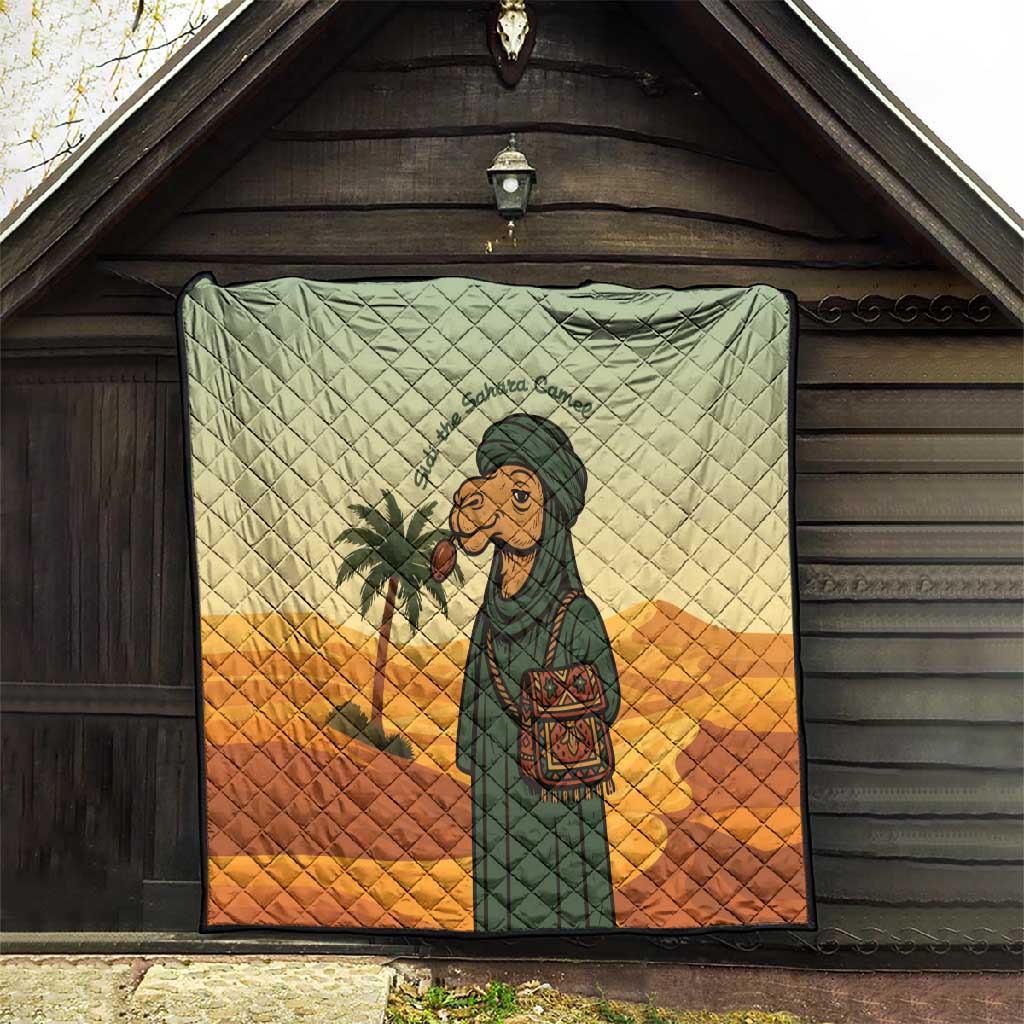 Mauritania Quilt - Sidi the Sahara Camel Cartoon and Desert Caravan Design TS04