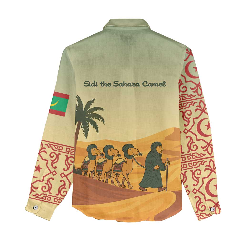 Mauritania Women Casual Shirt - Sidi the Sahara Camel Cartoon and Desert Caravan Design TS04