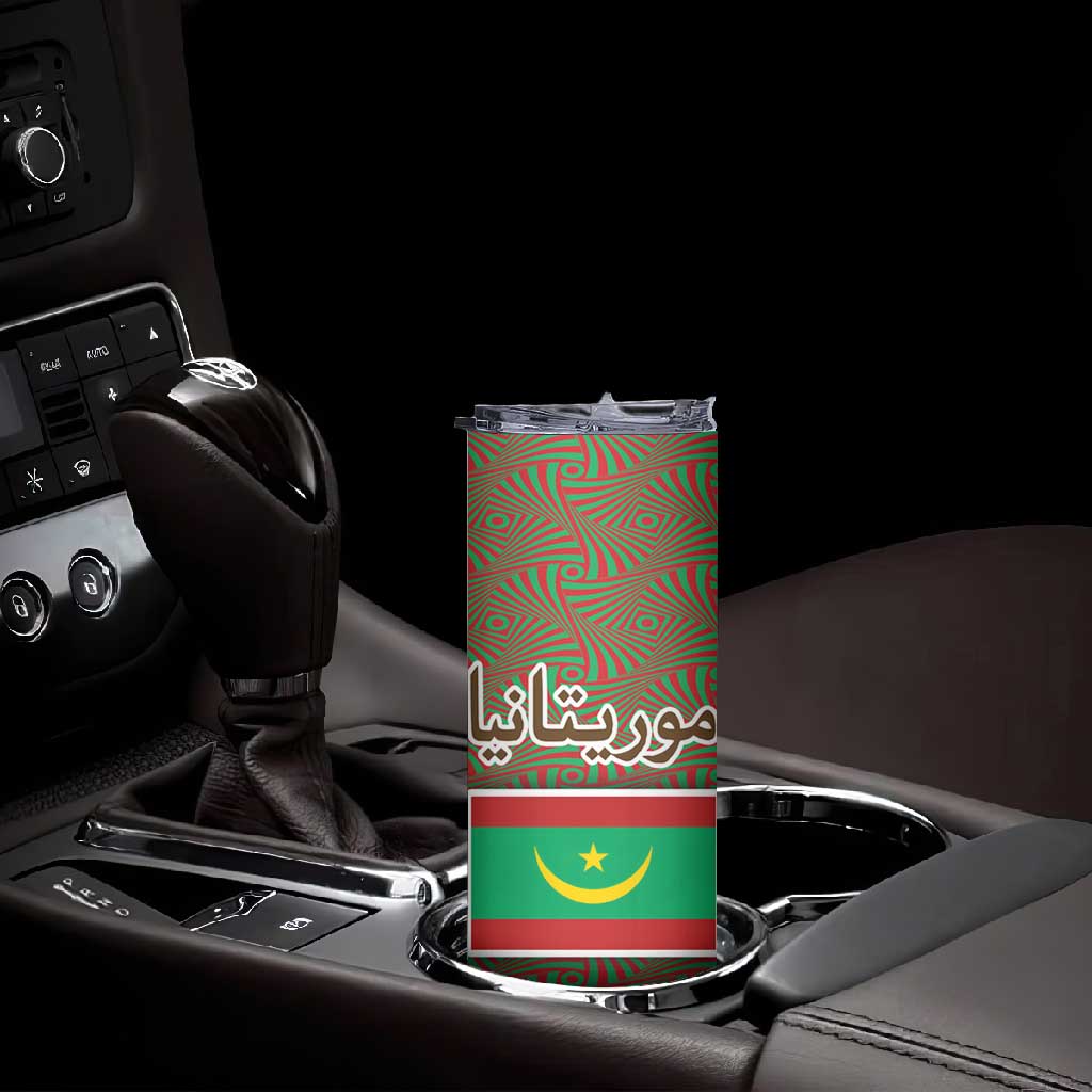 Mauritania Skinny Tumbler - Cute Fennec Fox and Arabic Calligraphy Desert Design TS04