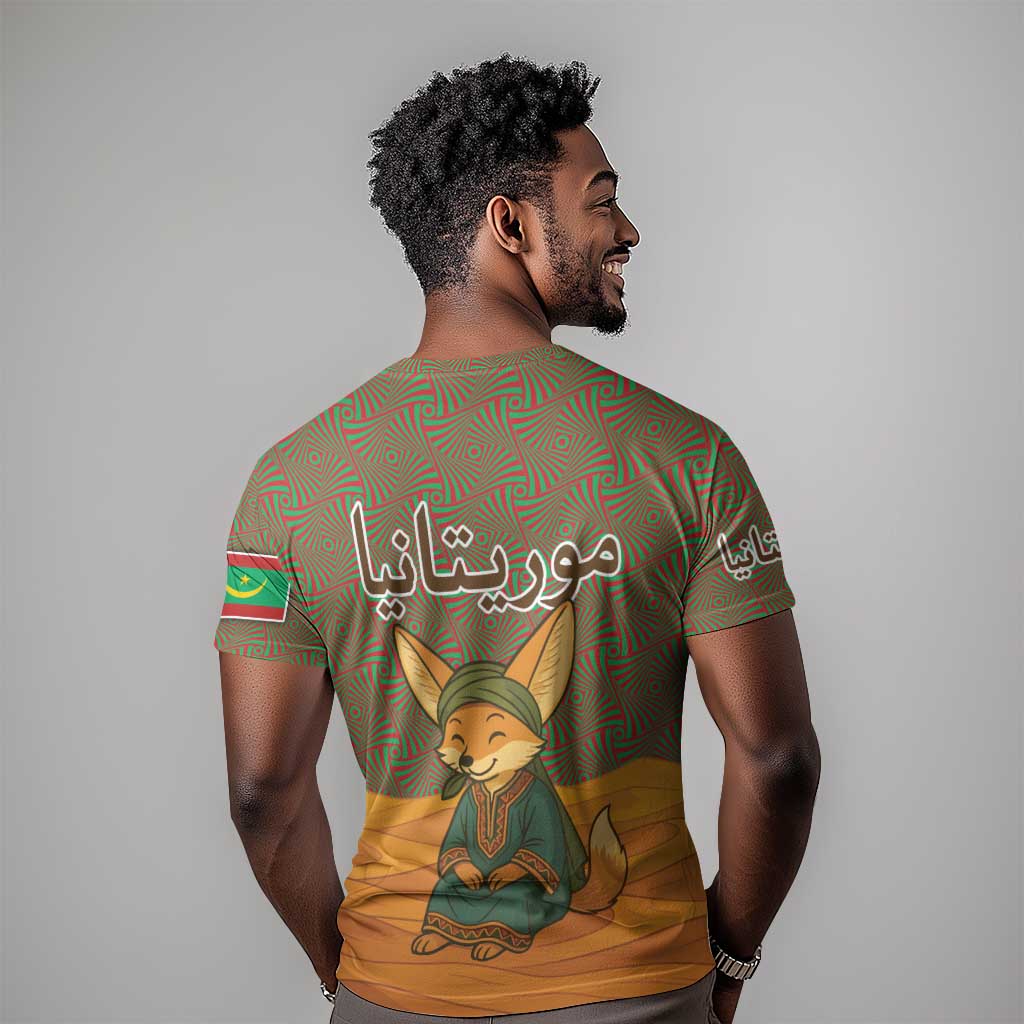 Mauritania T shirt - Cute Fennec Fox and Arabic Calligraphy Desert Design TS04