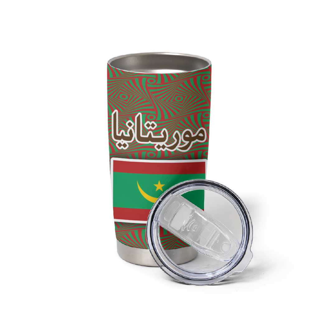 Mauritania Tumbler Cup - Cute Fennec Fox and Arabic Calligraphy Desert Design TS04