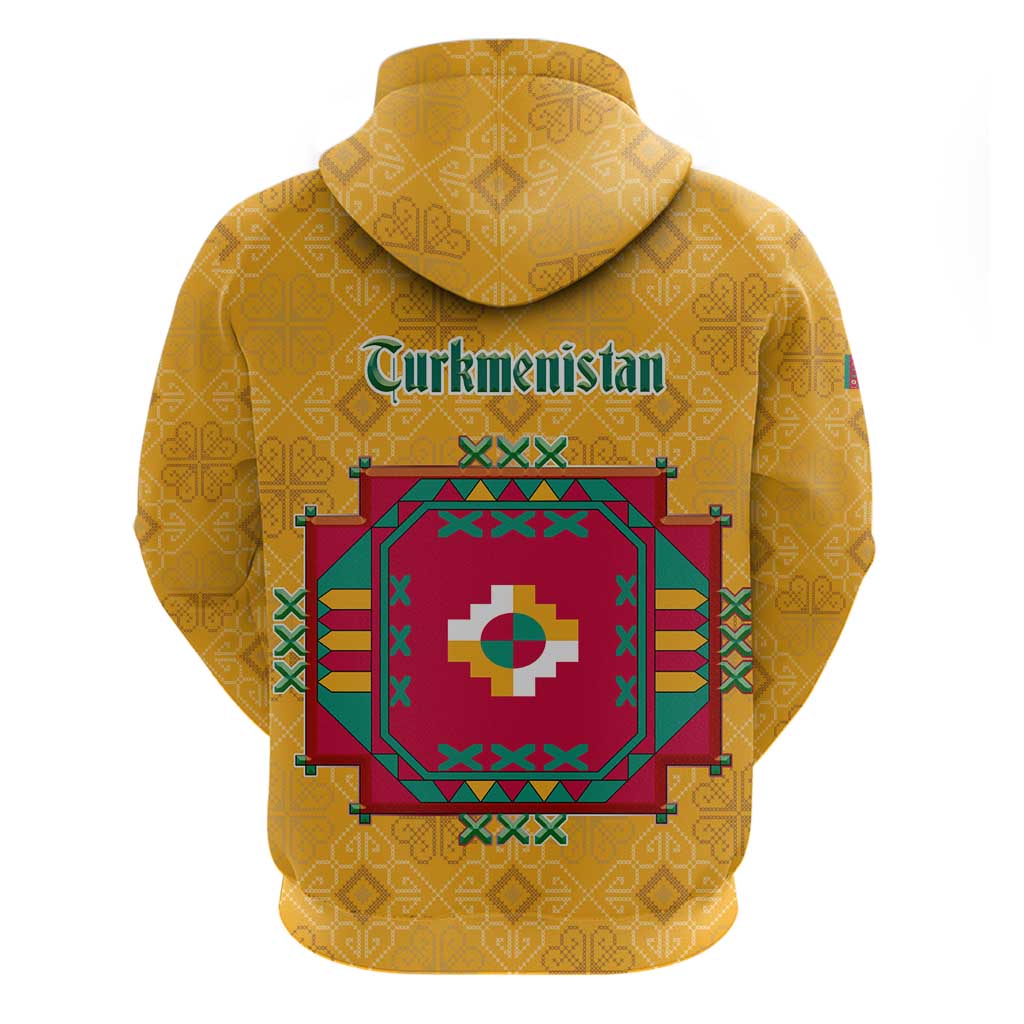 Turkmenistan Traditional Carpet Motif Hoodie with Ethnic Pattern Design TS04