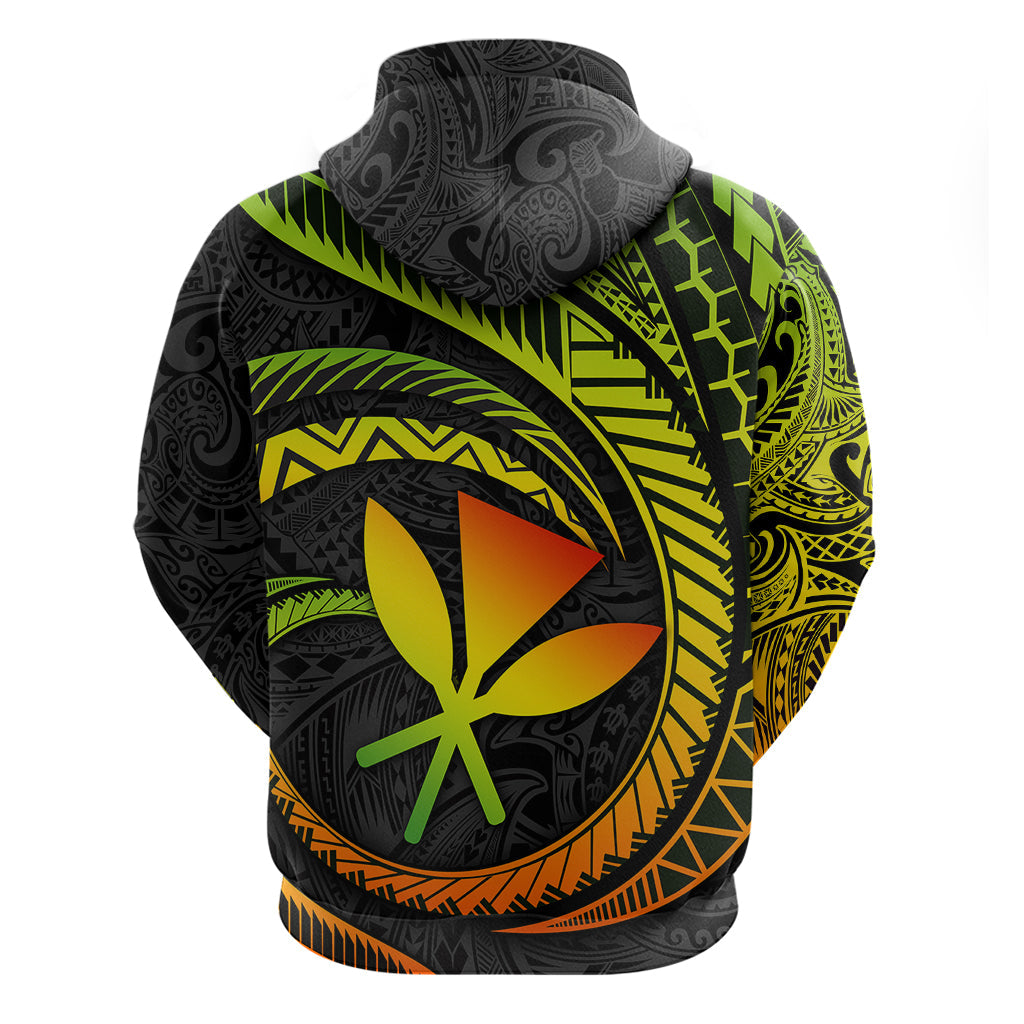 Hawaii Kanaka Maoli Hoodie Polynesian Tornado Infusion Gradient TS04