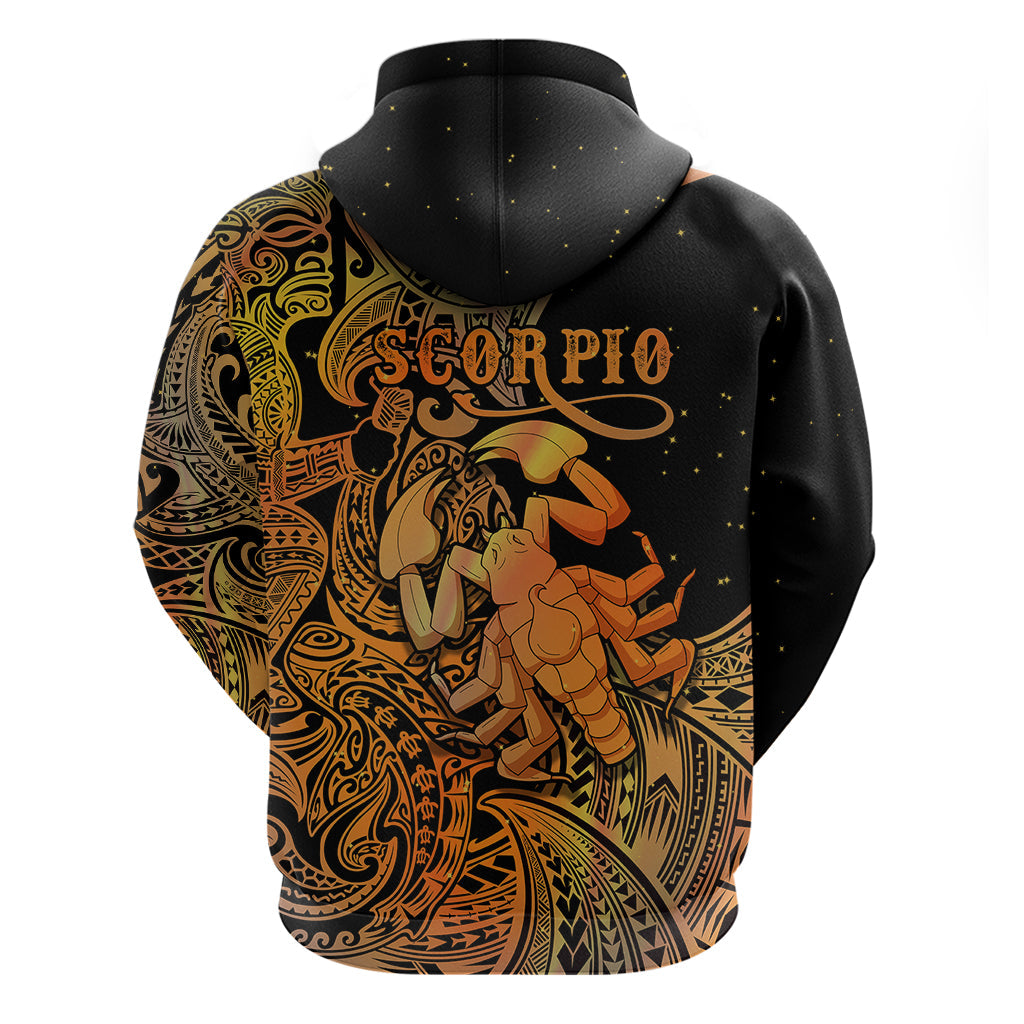 Zodiac Scorpio Hoodie Polynesian in Orange TS04