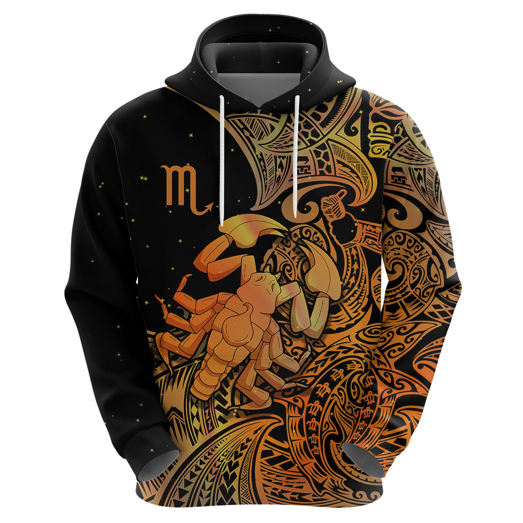 Zodiac Scorpio Hoodie Polynesian in Orange TS04