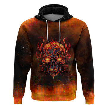 Fire Skull Hoodie Of Course I'm Going To Hell I'm Just Here To Pick You Up TS04