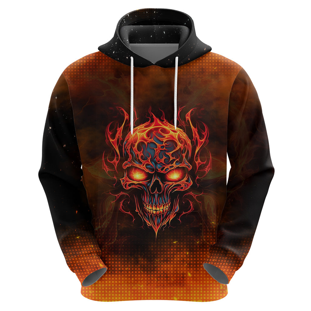 Fire Skull Hoodie Of Course I'm Going To Hell I'm Just Here To Pick You Up TS04