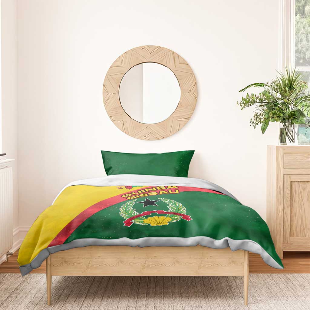Guinea Bissau Bedding Set Green Yellow Red Swirl TS04
