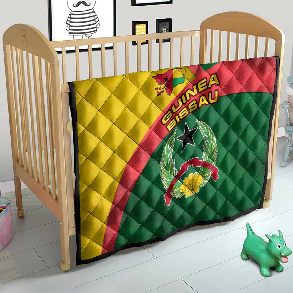 Guinea Bissau Quilt Green Yellow Red Swirl TS04