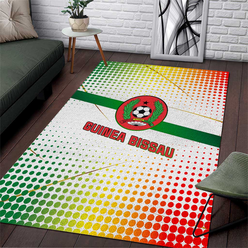 Guinea Bissau Area Rug White Green Red Gradient TS04