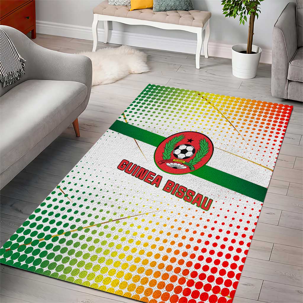 Guinea Bissau Area Rug White Green Red Gradient TS04