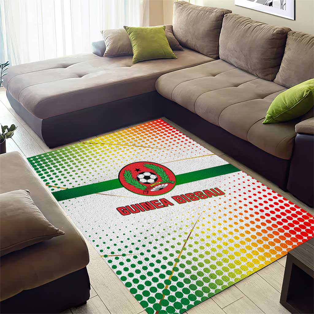Guinea Bissau Area Rug White Green Red Gradient TS04