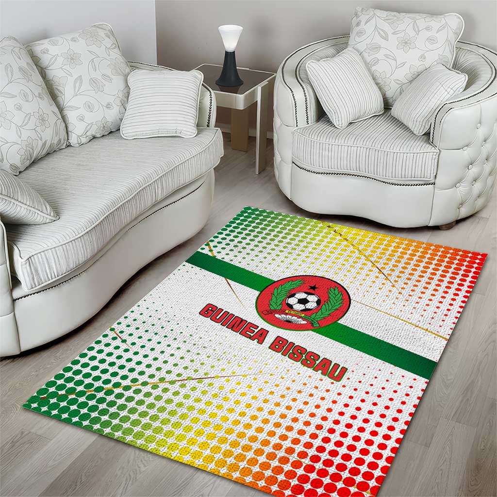 Guinea Bissau Area Rug White Green Red Gradient TS04