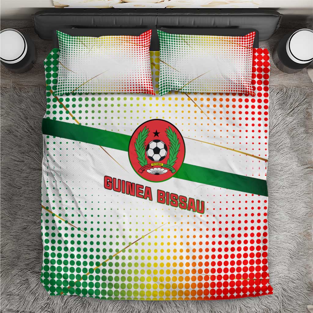 Guinea Bissau Bedding Set White Green Red Gradient TS04