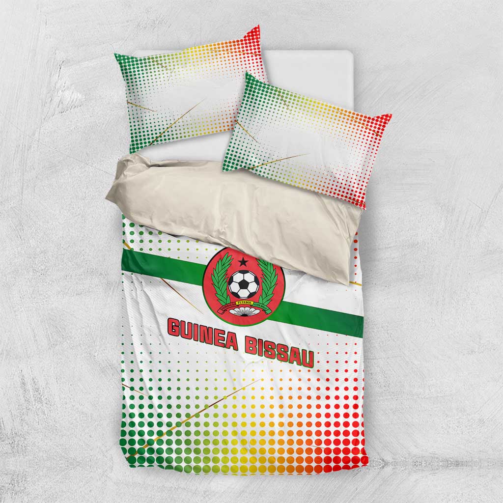 Guinea Bissau Bedding Set White Green Red Gradient TS04