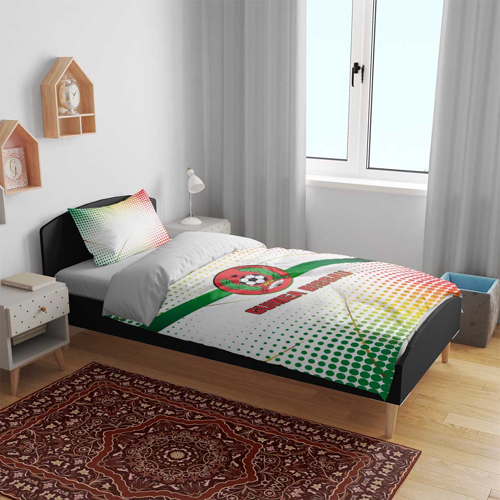 Guinea Bissau Bedding Set White Green Red Gradient TS04