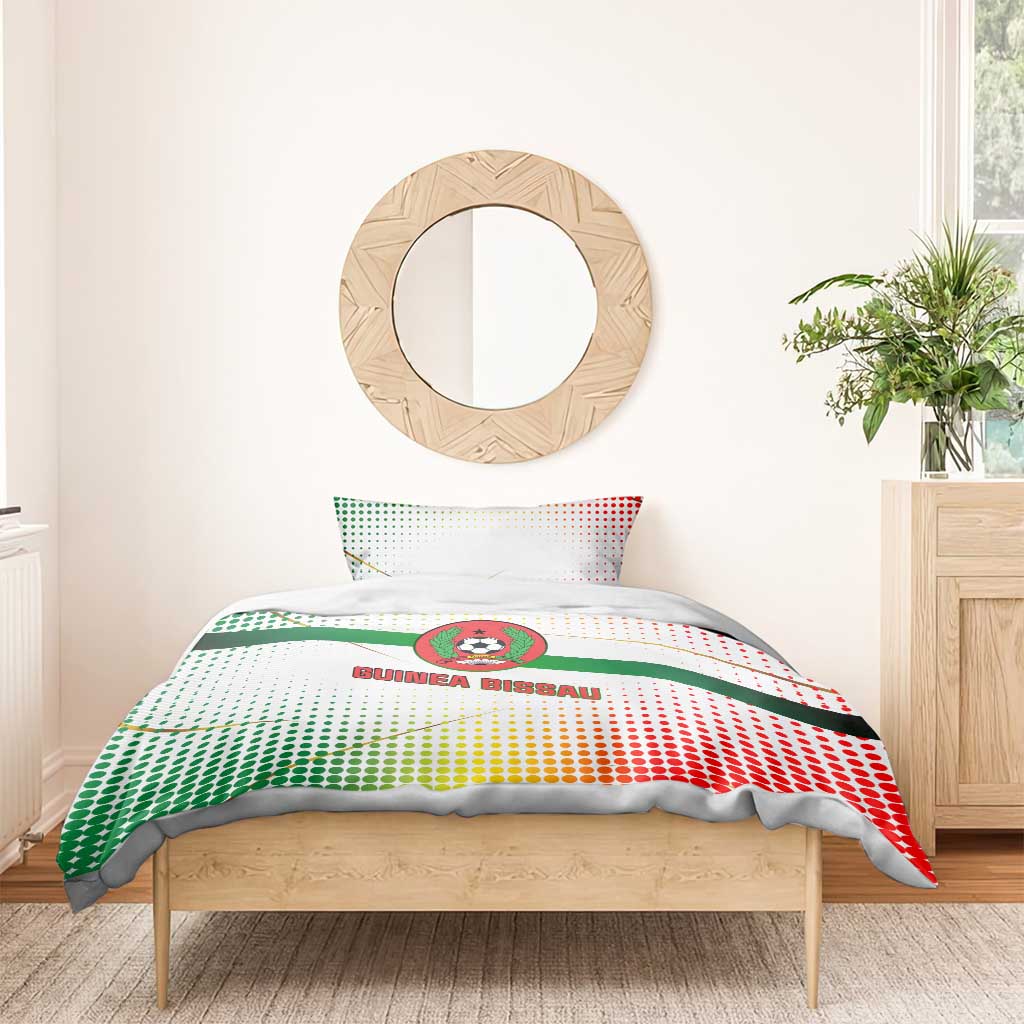 Guinea Bissau Bedding Set White Green Red Gradient TS04